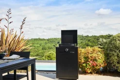 Forge Adour Plancha Grill Modern Elektro 45 Schwarz auf Rollwagen