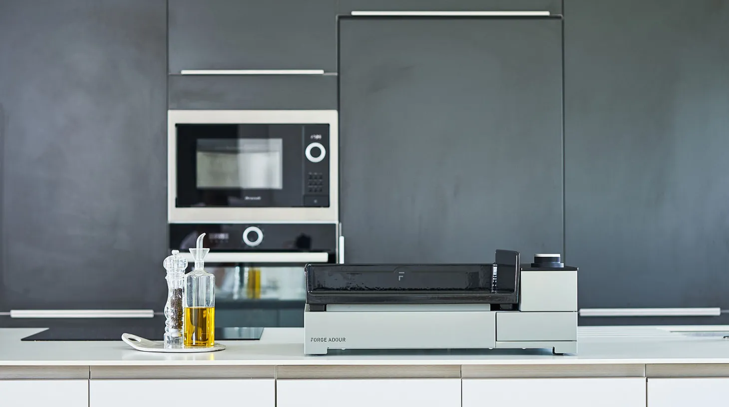 Forge Adour Planchaplatte / Grill Premium Elektro - Schwarz / Grau 45 A NG