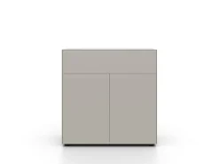 form1 Connect Kommode mit Schubkasten und Schranktüren stone Gleiter