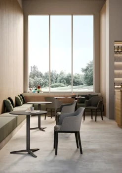 Gaber Gastronomie Tisch Arket rund 60 cm grey black