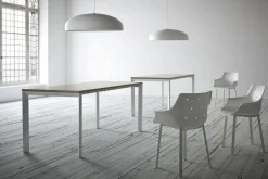 Gaber Profilo Konferenztisch 80x80 cm Laminierte Platte Weiß