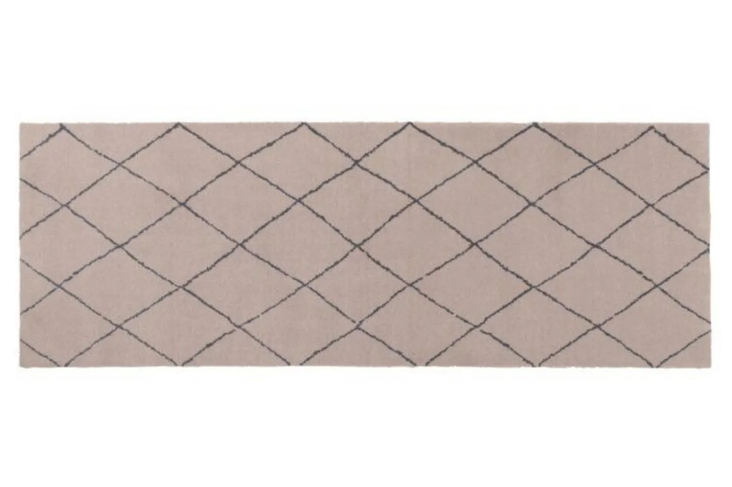 Gift Company Fußmatte waschbar Rautenmuster 66*185 cm beige