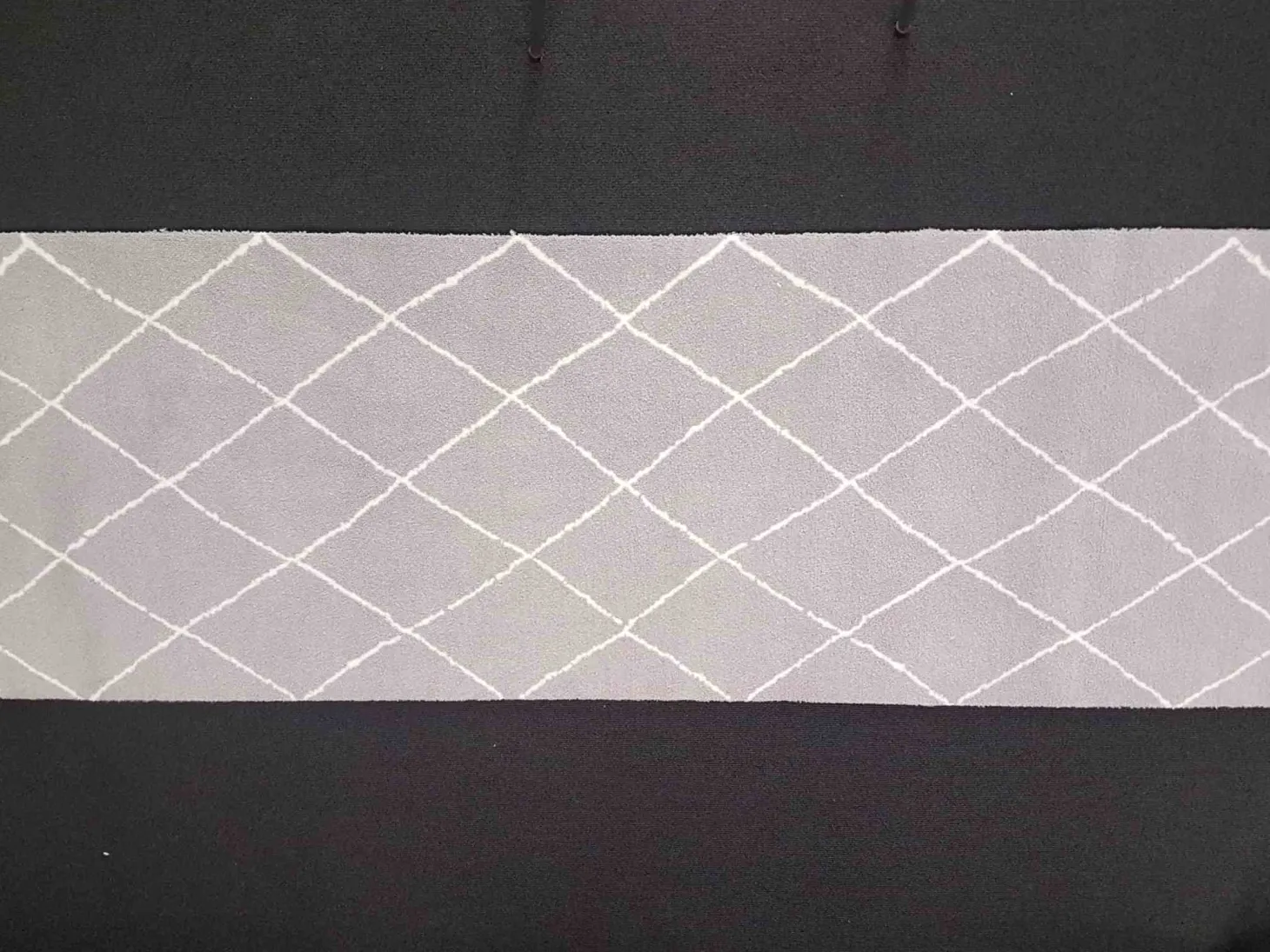 Gift Company Fußmatte waschbar Rautenmuster 66*185 cm grau