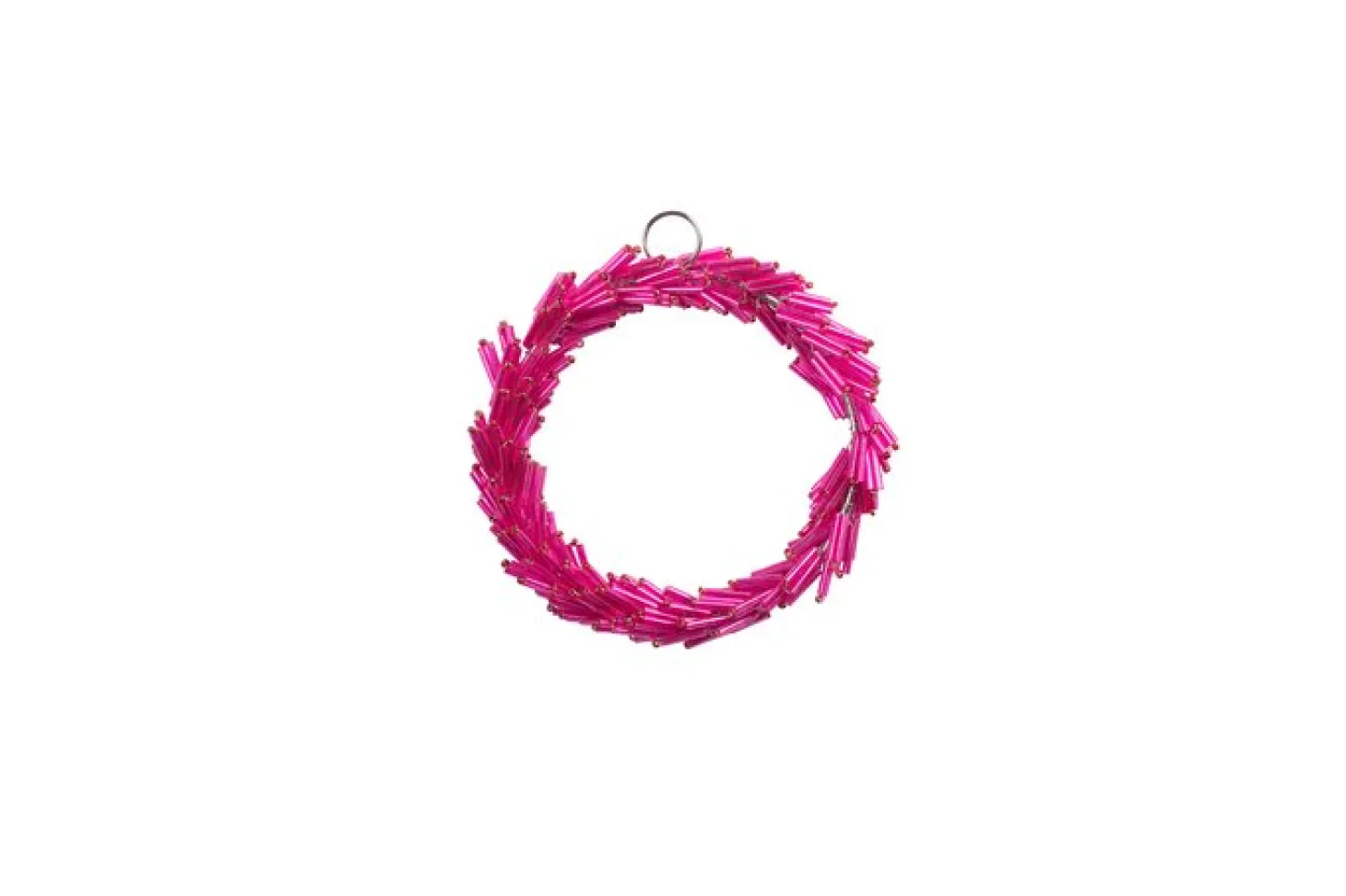 Gift Company Kranz "HEY" Perlen pink/rot, Ø 10 cm