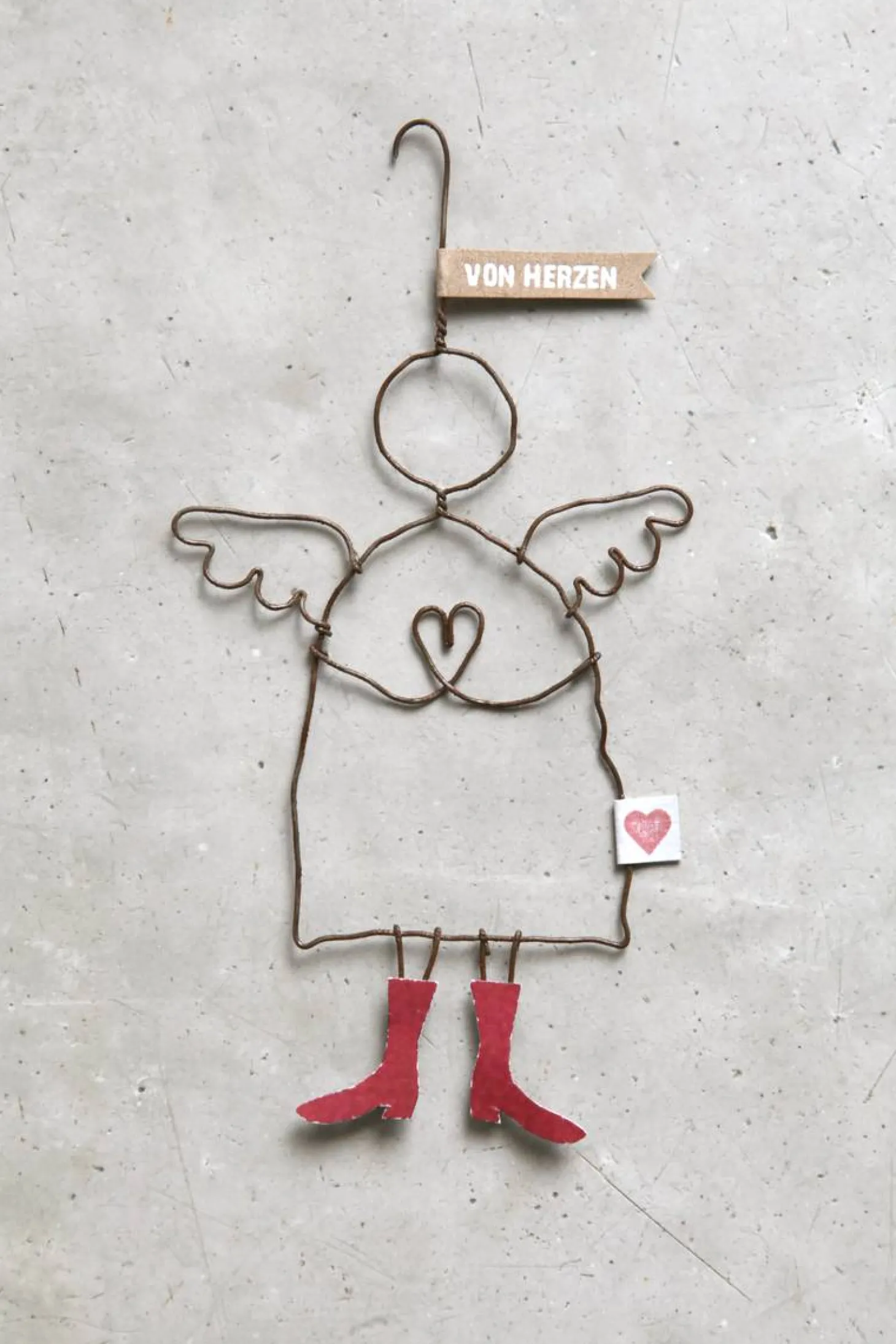 Good Old Friends Schutzengel aus filigranem Draht Von Herzen