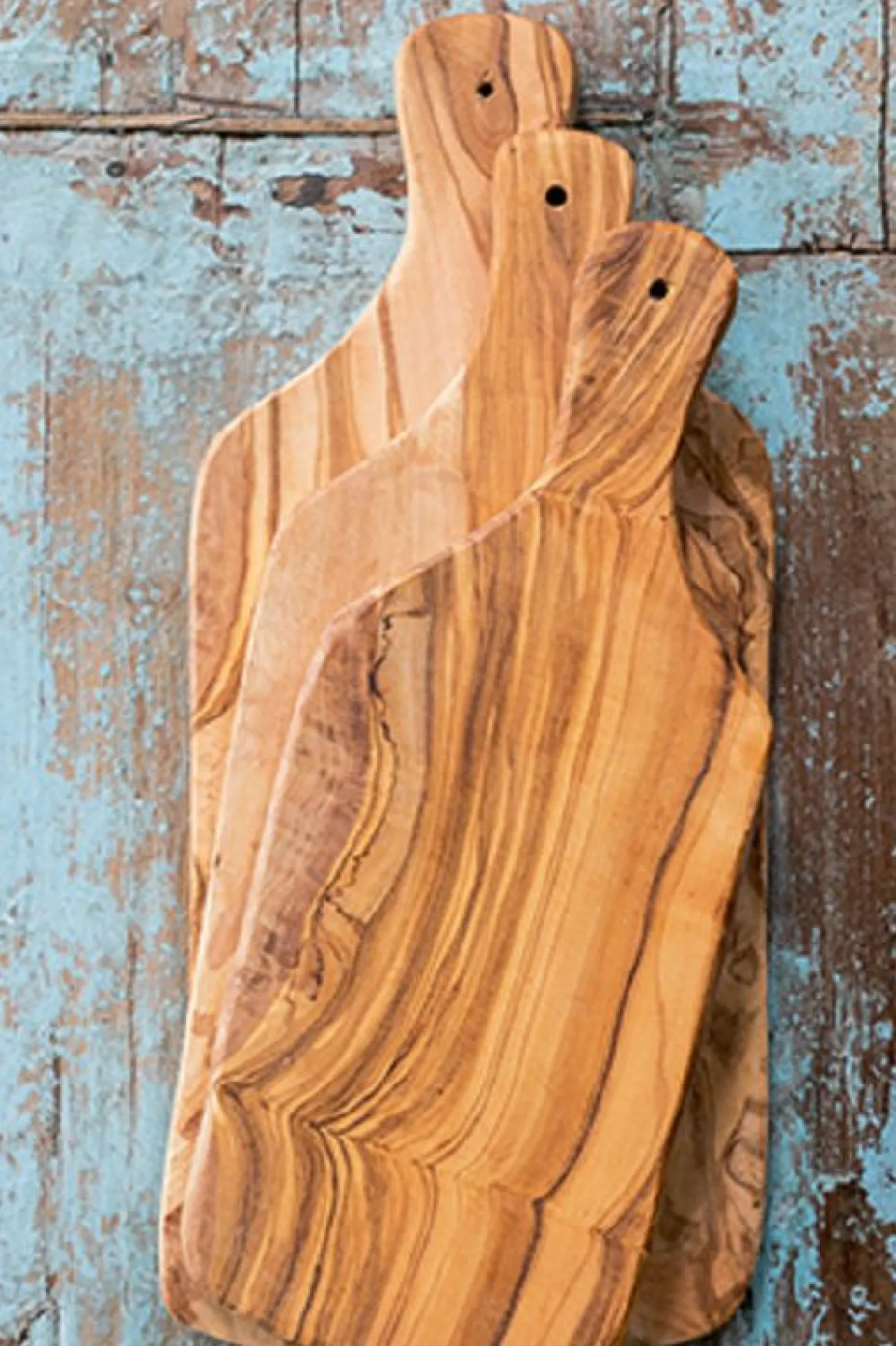 Grün Form Olivenholz Brett mit Griff L33xB14