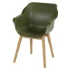 Hartman Sophie Teak ergonomischer Outdoorsessel Grün