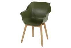 Hartman Sophie Teak ergonomischer Outdoorsessel Grün