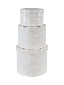 Hoff Blechdose - "Fés", weiß L