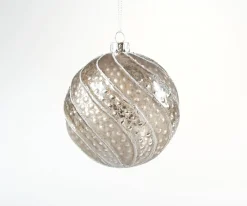 Hoff Glaskugel Ø 10 cm Braun Wellen