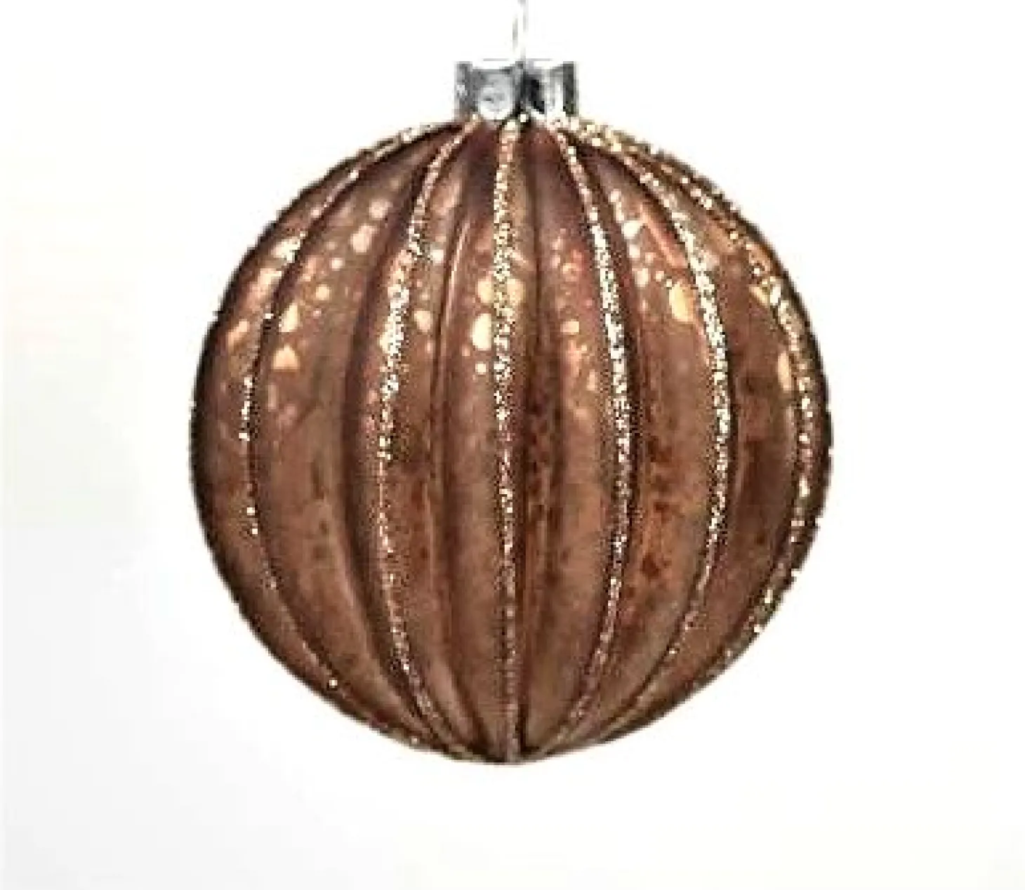 Hoff Glaskugel Ø 8 cm Braun Streifen