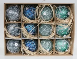 Hoff Glaskugel Ø 10 cm Grau Glitzer