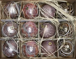 Hoff Glaskugel Ø 10 cm Rosa Glanz Blume