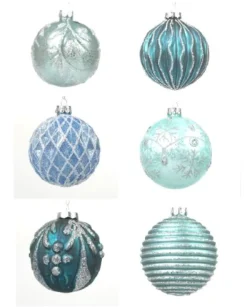 Hoff Glaskugel Ø 8 cm Türkis Raute