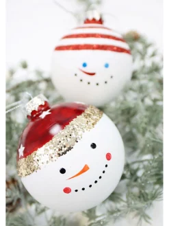 Hoff Glaskugel "Schneemann" 4er Set