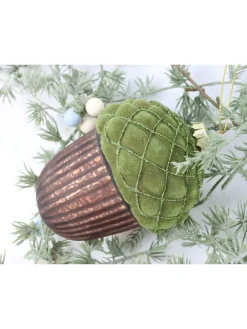 Hoff Glasschmuck "grüne Eiche" blaugrün