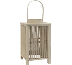 Hoff Laterne "Malmö" Hellgrau h 35 cm