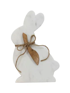 Hoff Marmorbrett Hase mit Akazienholz Messer