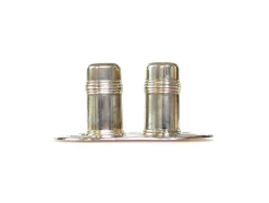 Hoff Salz- und Pfefferstreuer mit Tablettt versilbert