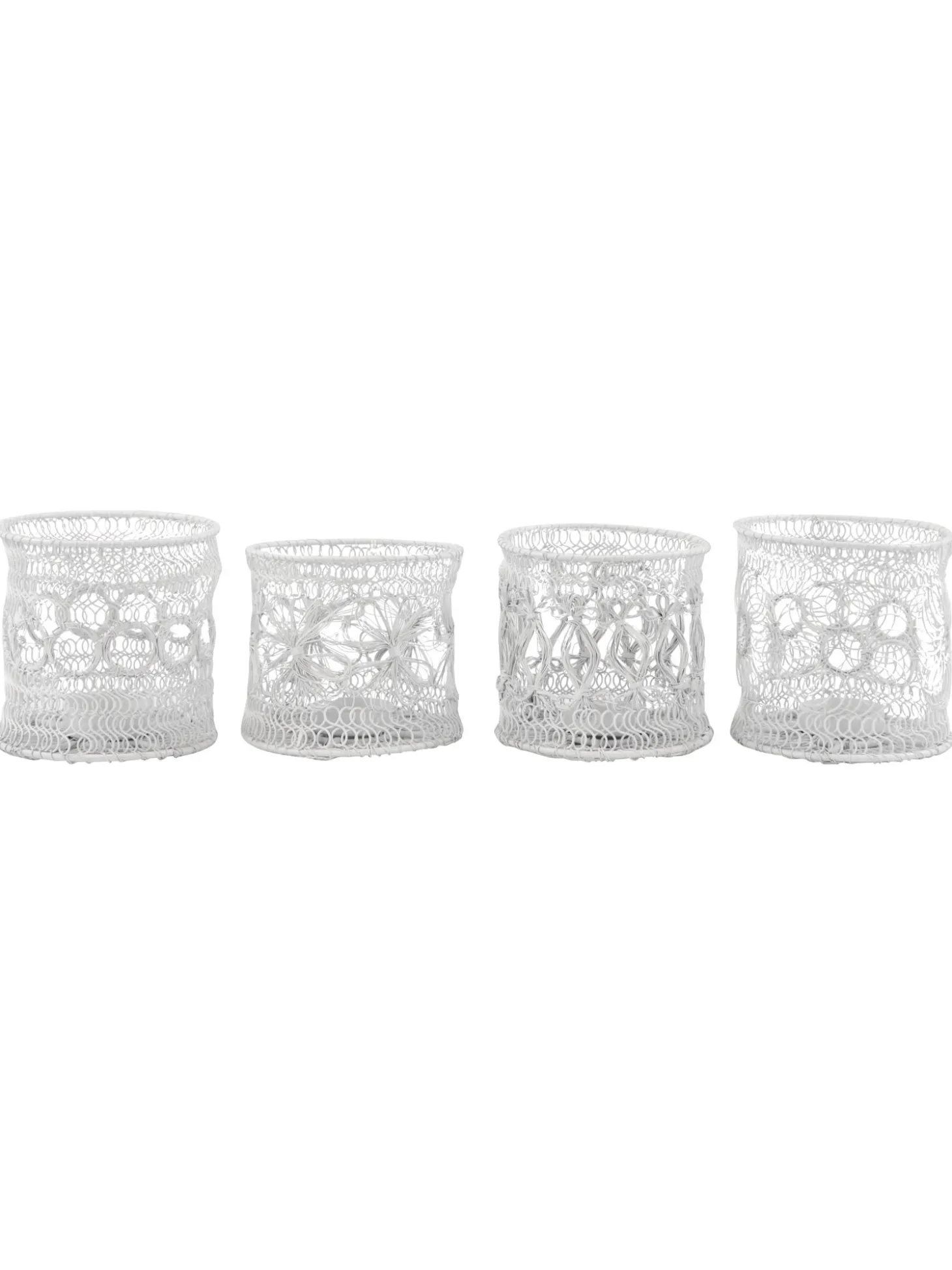 Hoff Tischlichter "Filament" Metall Weiß Kreis