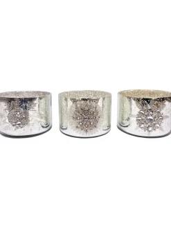 Hoff Windlicht " Eis Kristall " Höhe 14 cm Eiskristall