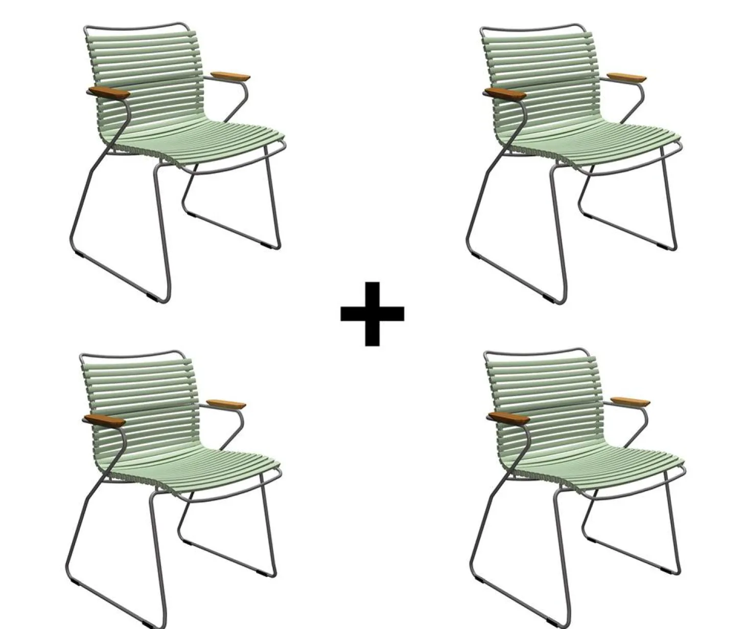 HOUE Click Set Stühle 4tlg. pastellgrün