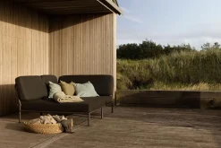 HOUE LEVEL Outdoor Sofa Lounge-Modul 2 Kohle Weiß Links