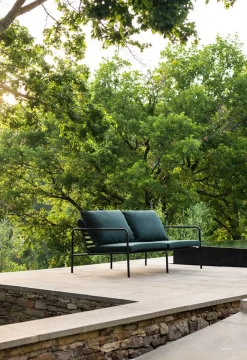 HOUE Outdoor 2-Sitzer Sofa AVON schwarz Dunkelgrau