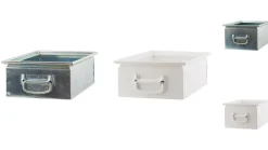 house doctor Aufbewahrungsbox galvanisiert 30x45x15 cm
