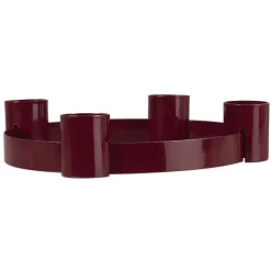 IB laursen Adventkerzenhalter f/4 rustikale Kerzen Ø:3,8 verschiebbare Halter rot