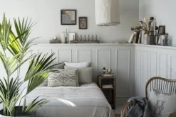 IB laursen Bettdecke creme m/grauen Streifen