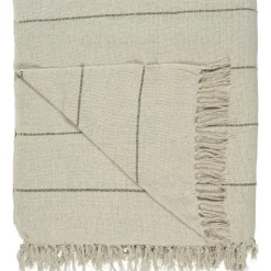 IB laursen Bettdecke creme m/grauen Streifen