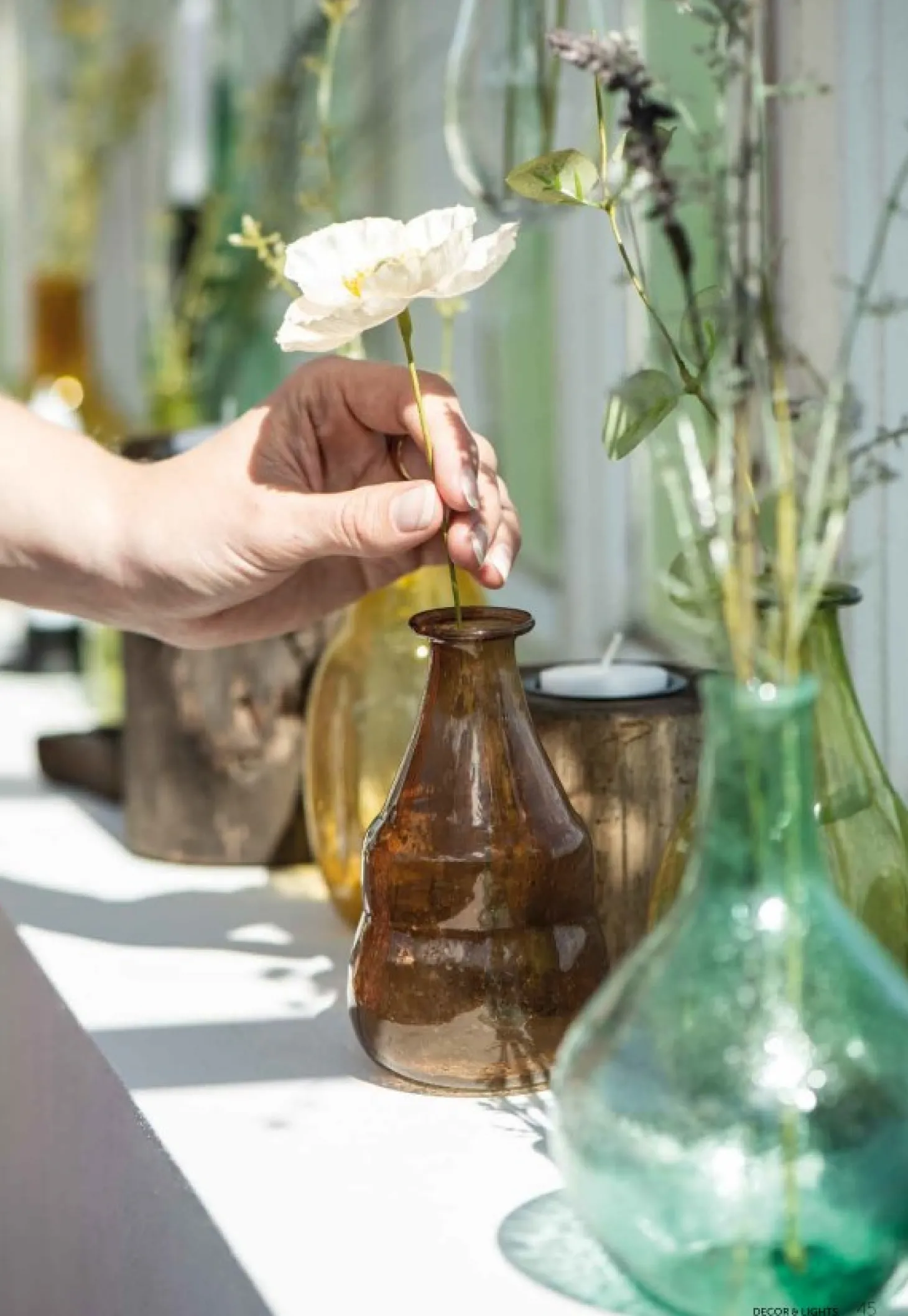 IB laursen Kleine Vase Vintage Oval Grün