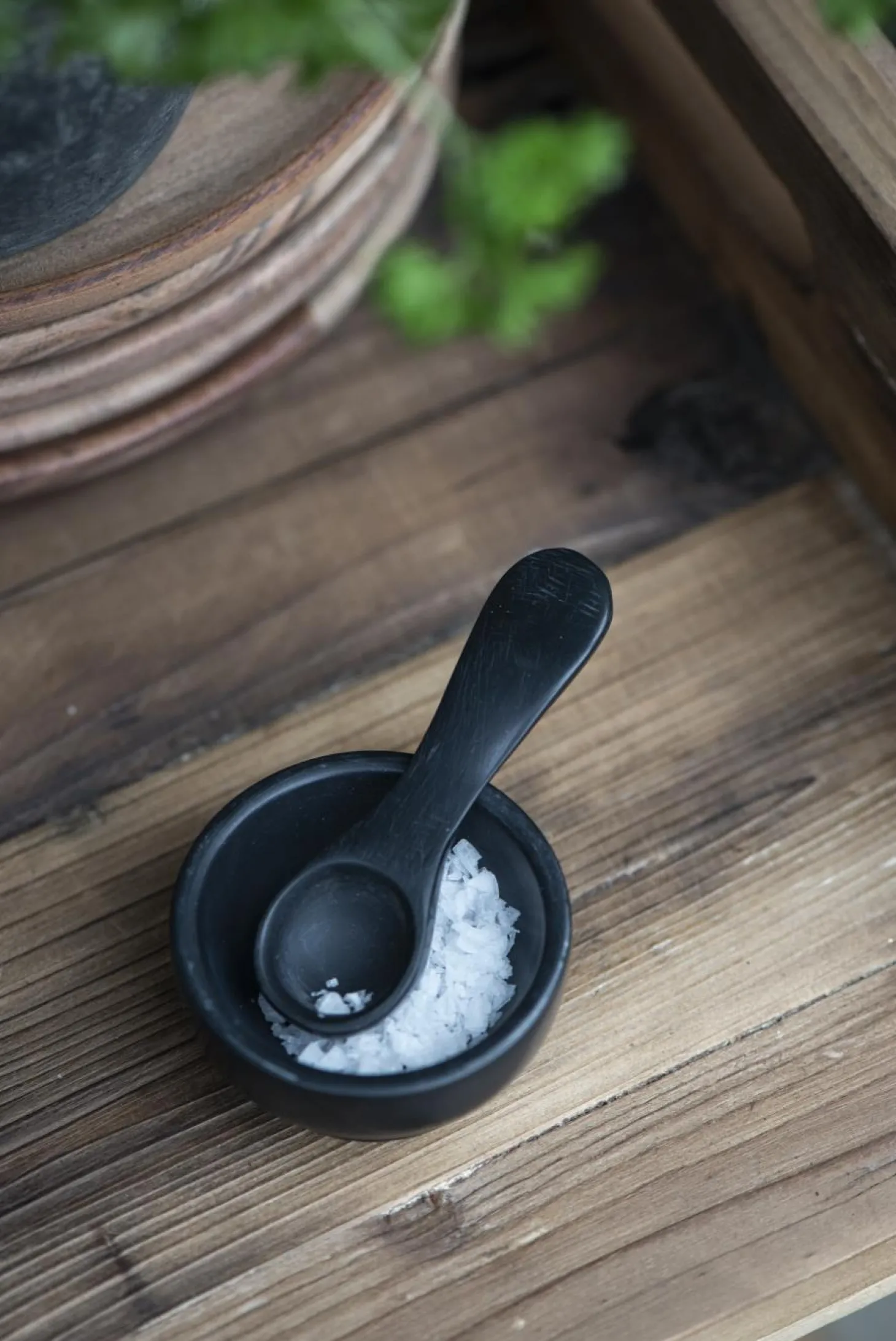 IB laursen Schwarze Mini-Schale aus Stein - Ø 6 cm