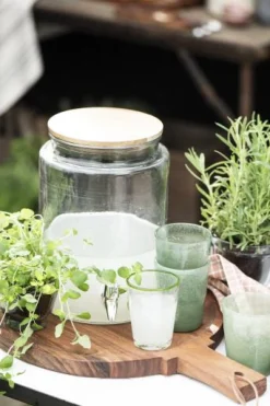 IB laursen Tapasteller m/Griff geöltes Akazienholz