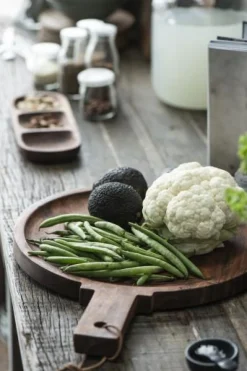 IB laursen Tapasteller m/Griff geöltes Akazienholz