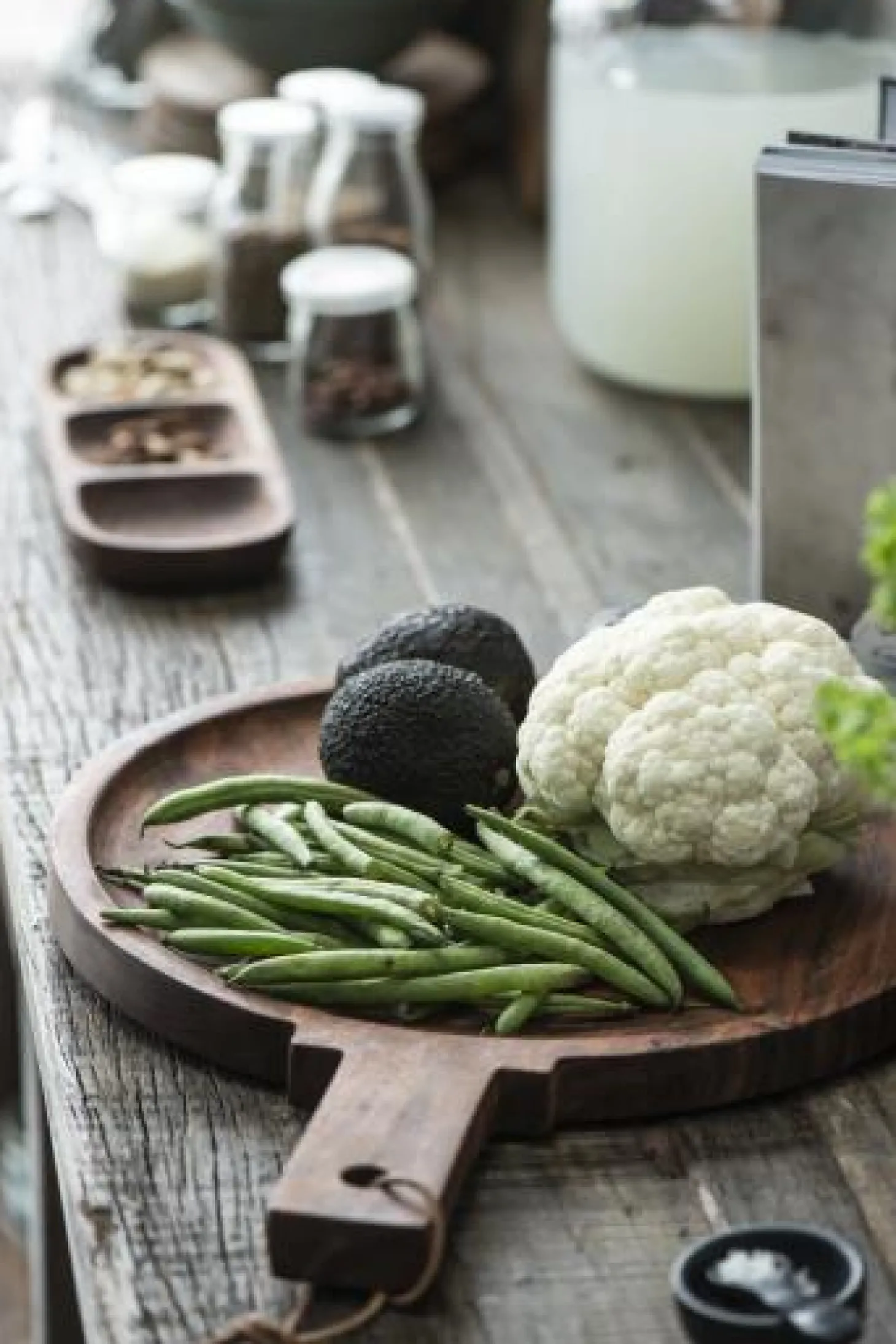 IB laursen Tapasteller m/Griff geöltes Akazienholz