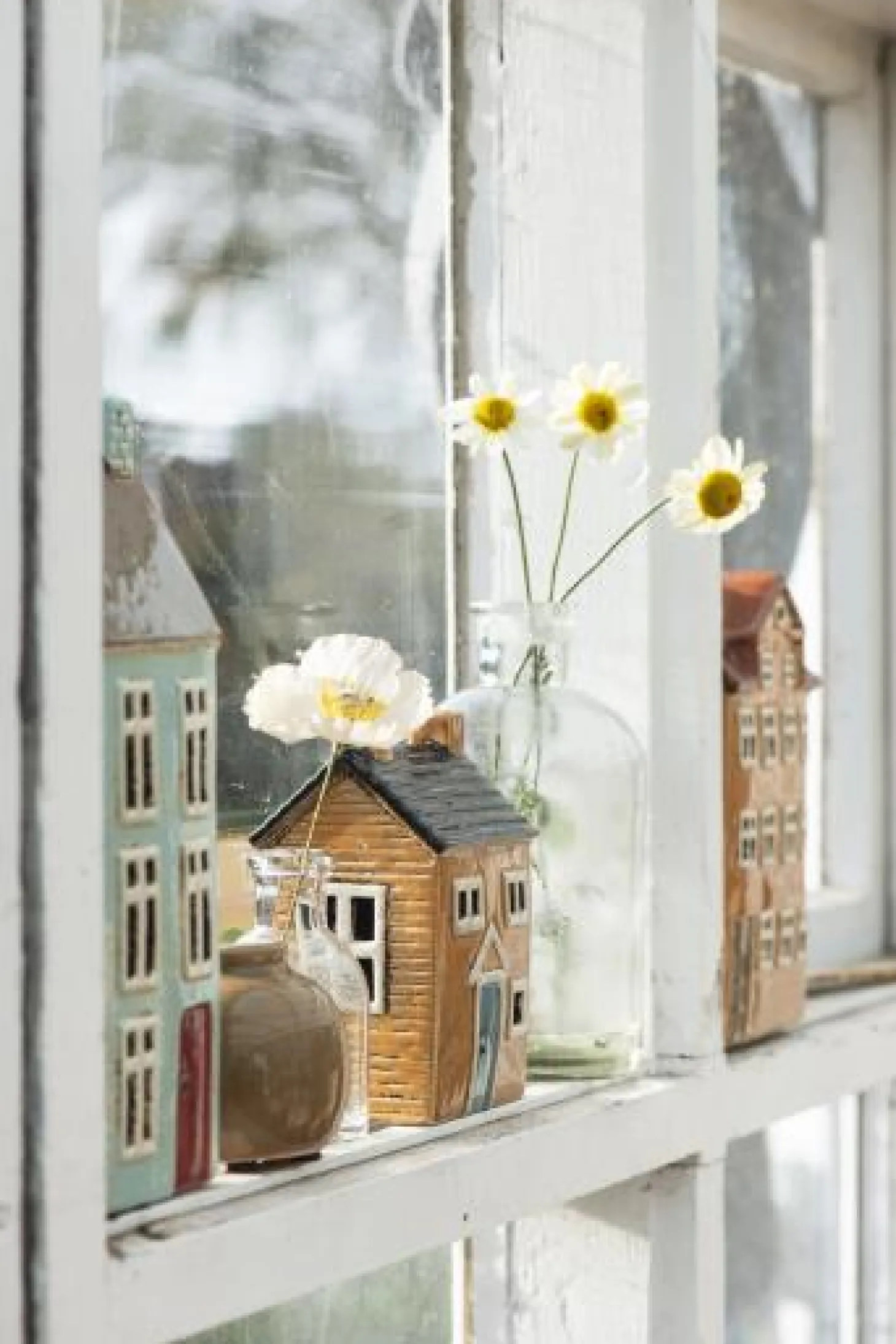 IB laursen Teelichthalter Nyhavn Dach schwarz 2 Schornsteine