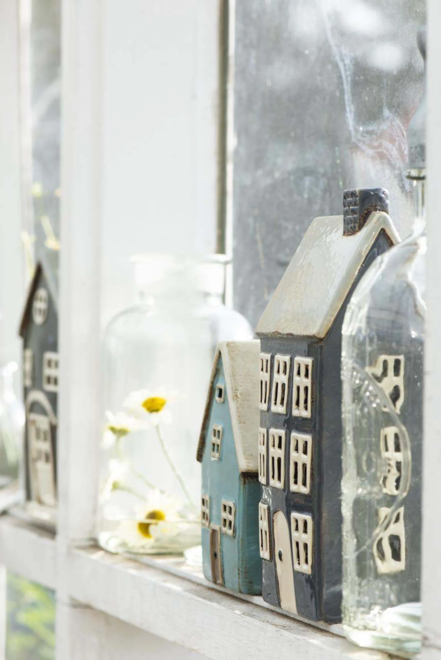 IB laursen Teelichthalter Nyhavn Dach schwarz 2 Schornsteine