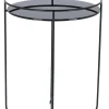 Jan Kurtz Beistelltisch Clock Schwarz / esg-Glas schwarz 53*Ø40