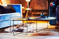 Jan Kurtz Beistelltisch Clock Schwarz / esg-Glas schwarz 53*Ø40