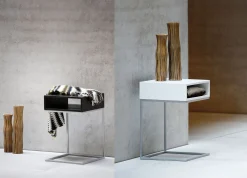 Jan Kurtz Beistelltisch Dina U Form Ablage Wenge / Gestell Lunasilber