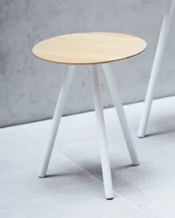 Jan Kurtz Beistelltisch Pit Tief Gestell Schwarz Platte Ø35 Nussbaum