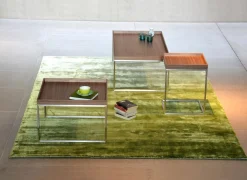 Jan Kurtz Beistelltisch Pizzo Quadratisch 60 cm Tablett Wenge / Gestell Schwarz