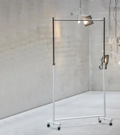 Jan Kurtz Garderobenwagen Boston weiß / verchromt