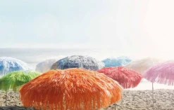 Jan Kurtz Hawaii - Sonnenschirm mit Fransen türkis