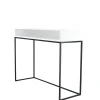 Jan Kurtz Konsolentisch Dina Tablett Weiß / Gestell Schwarz
