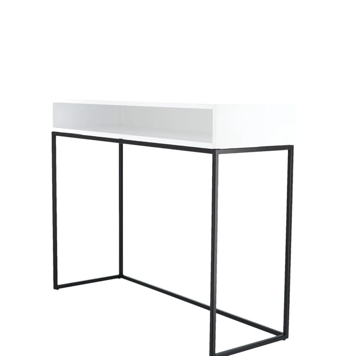 Jan Kurtz Konsolentisch Dina Tablett Weiß / Gestell Schwarz