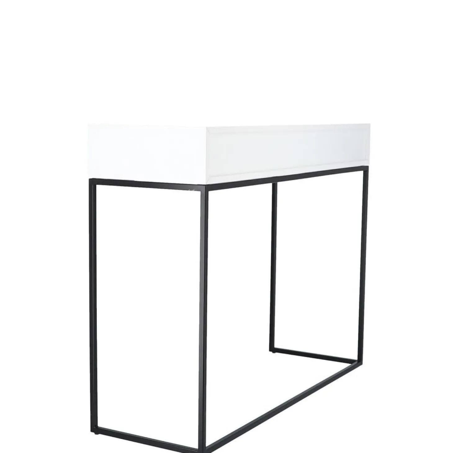 Jan Kurtz Konsolentisch Dina Tablett Weiß / Gestell Schwarz