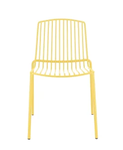 Jan Kurtz Mori Outdoor Stuhl aus Stahl gelb ohne Armlehnen